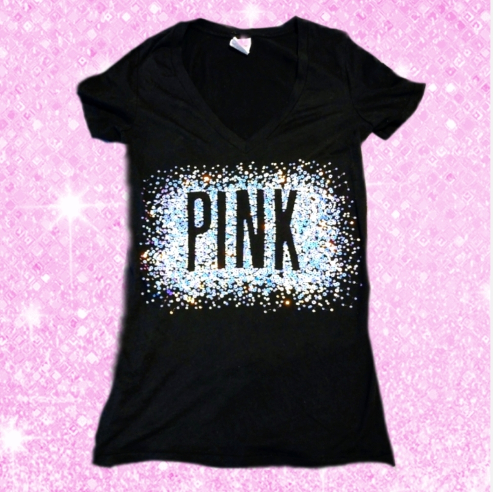 Rare PINK VS Bling Sequin Top